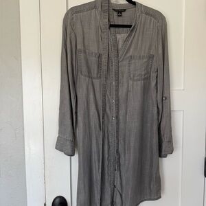 Banana Republic Womens  Gray Shirt Dress